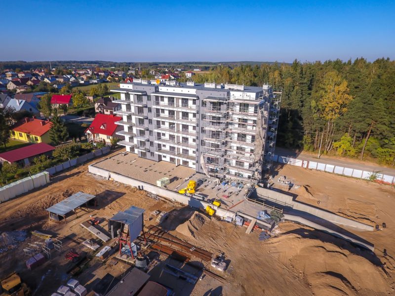 Budowa bloku mieszkalnego w Mońkach