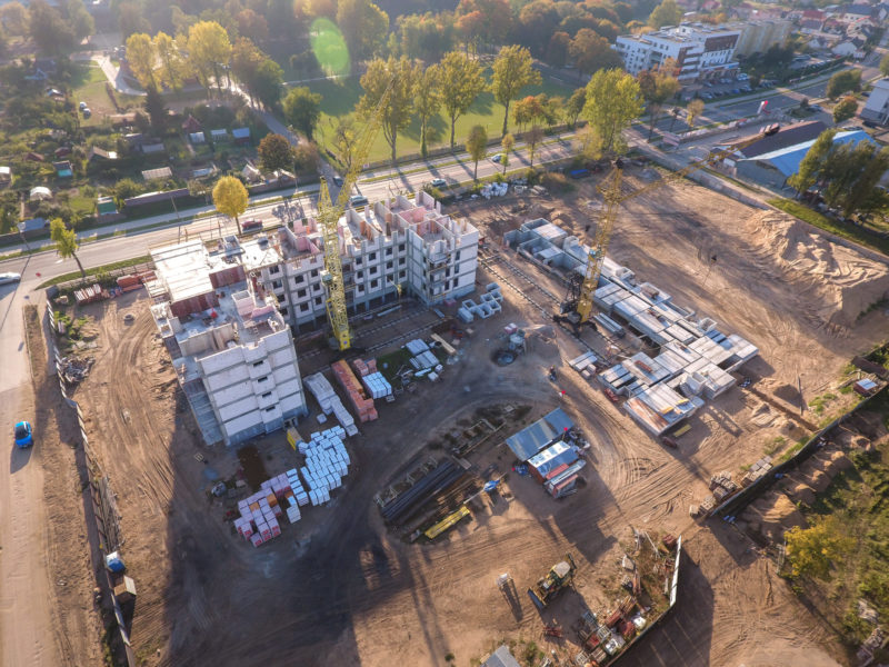 Plac budowy - widok z drona