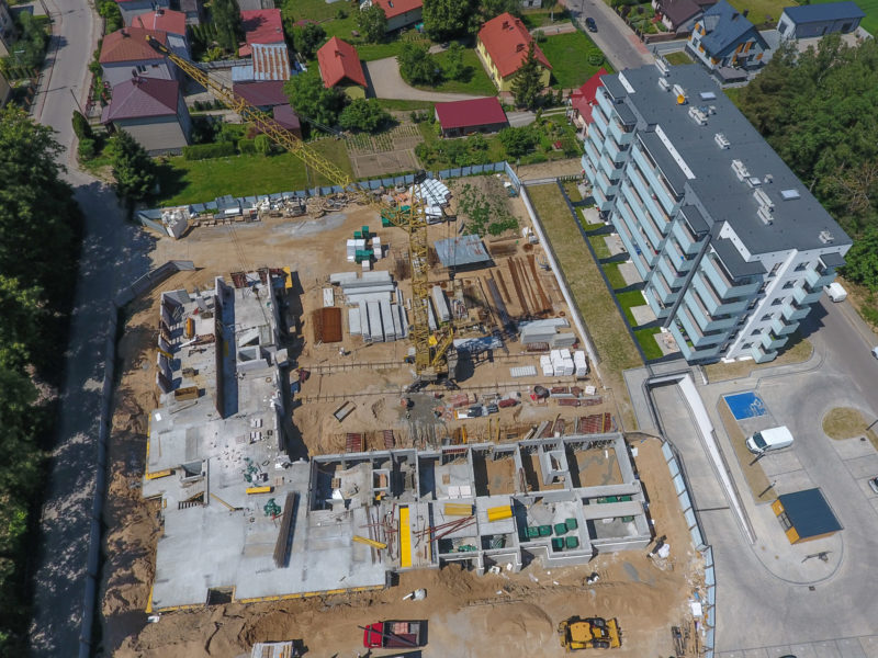 Prace nad budynkiem B w Mońkach