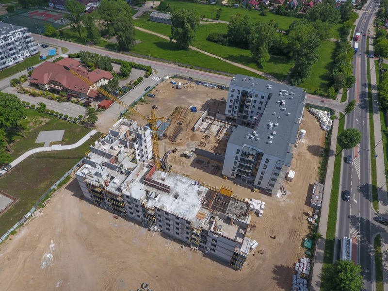 Bloki obok Dworku Viktoria w Grajewie